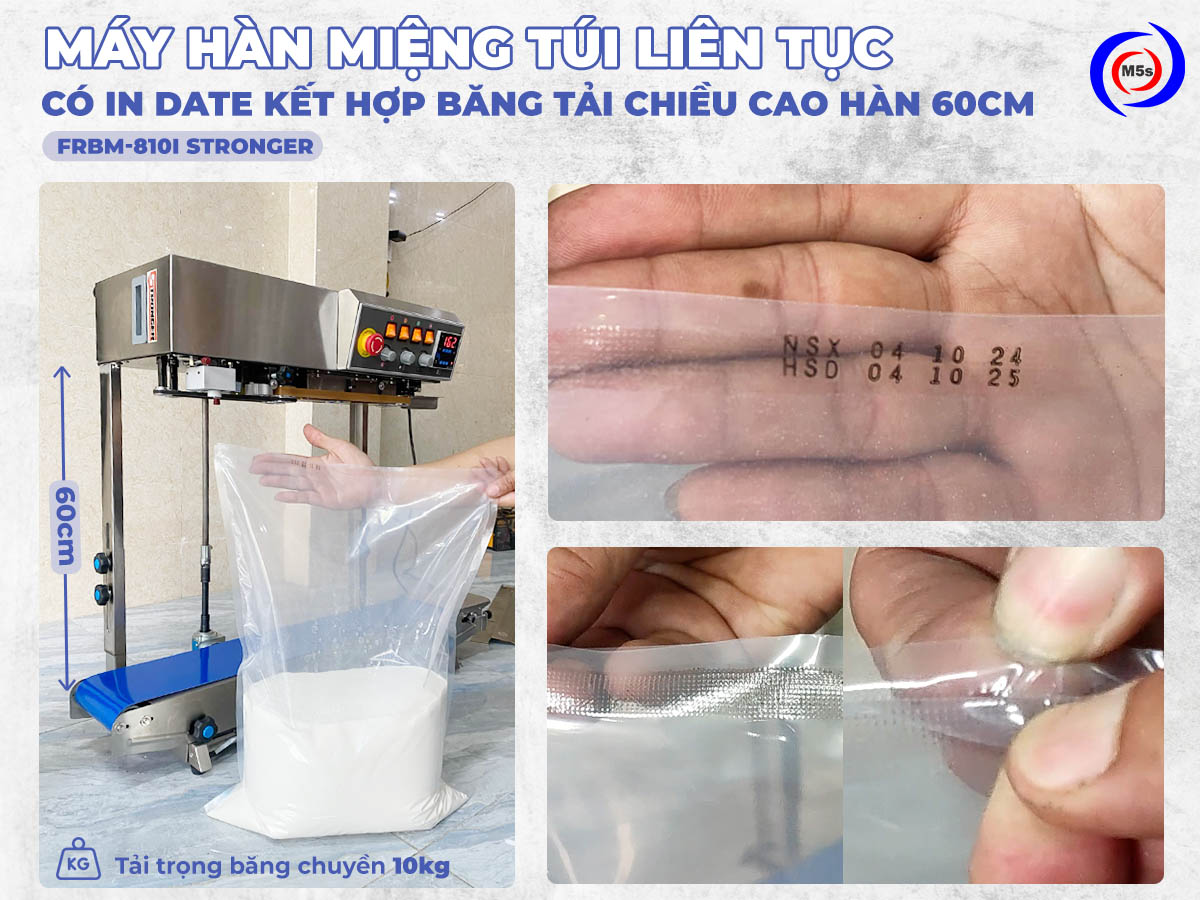 máy hàn túi liên tục dạng đứng có in date FRBM-810ID máy hàn túi liên tục dạng đứng có in date FRBM-810ID
