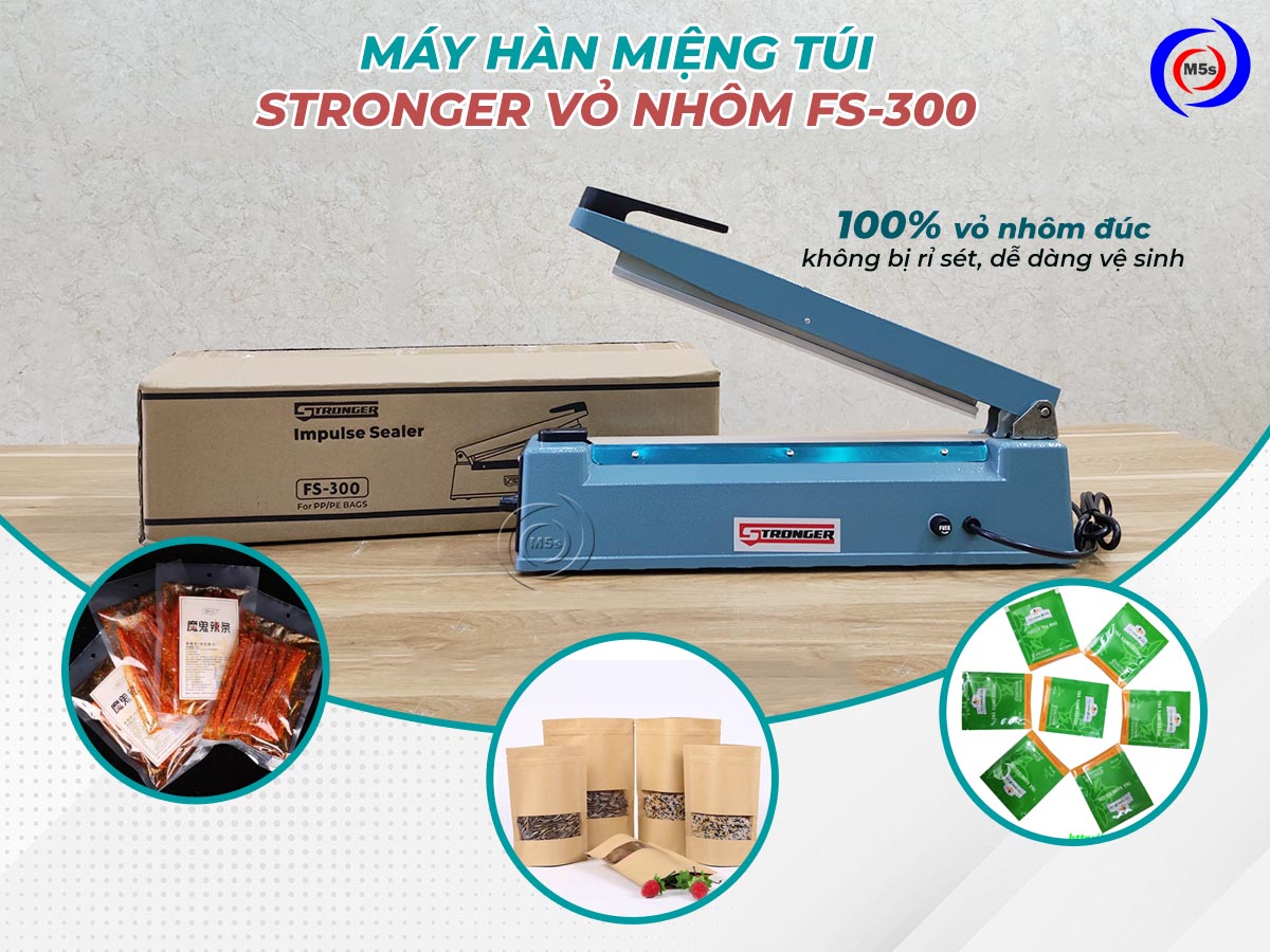 máy hàn túi dập tay Stronger FS-300 vỏ nhôm máy hàn túi dập tay Stronger FS-300 vỏ nhôm
