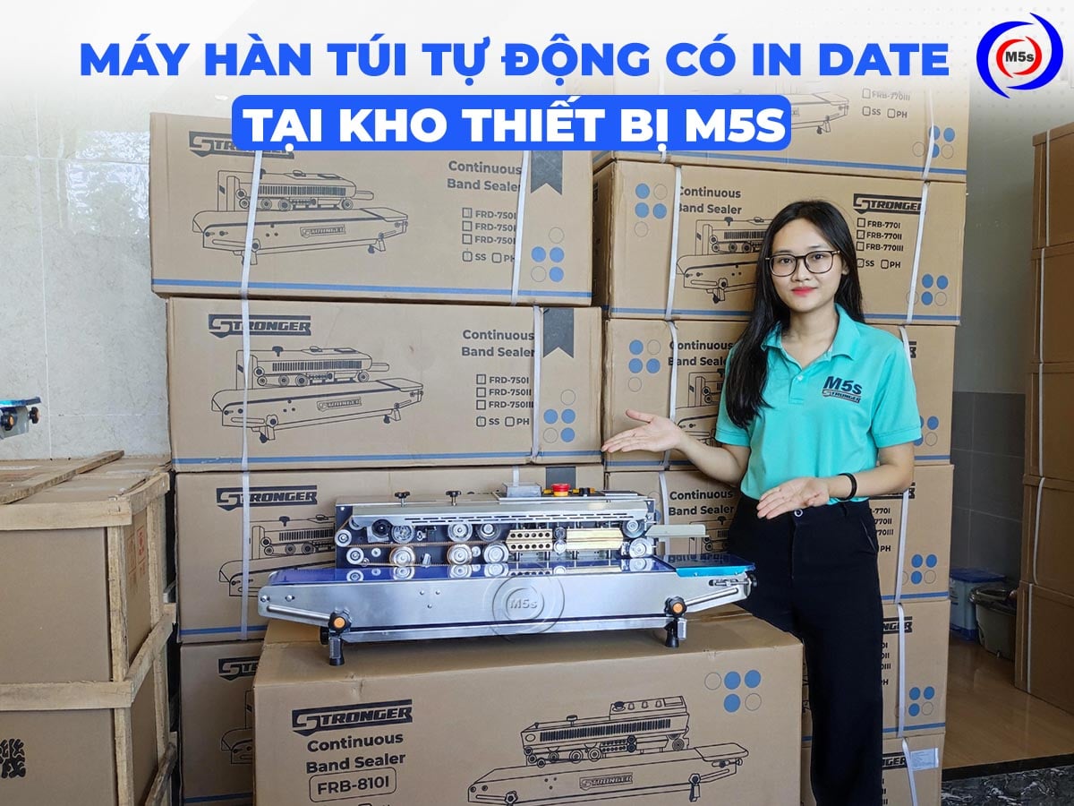 máy hàn miệng túi tự động có in date tại kho Thiết bị M5s máy hàn miệng túi tự động có in date tại kho Thiết bị M5s
