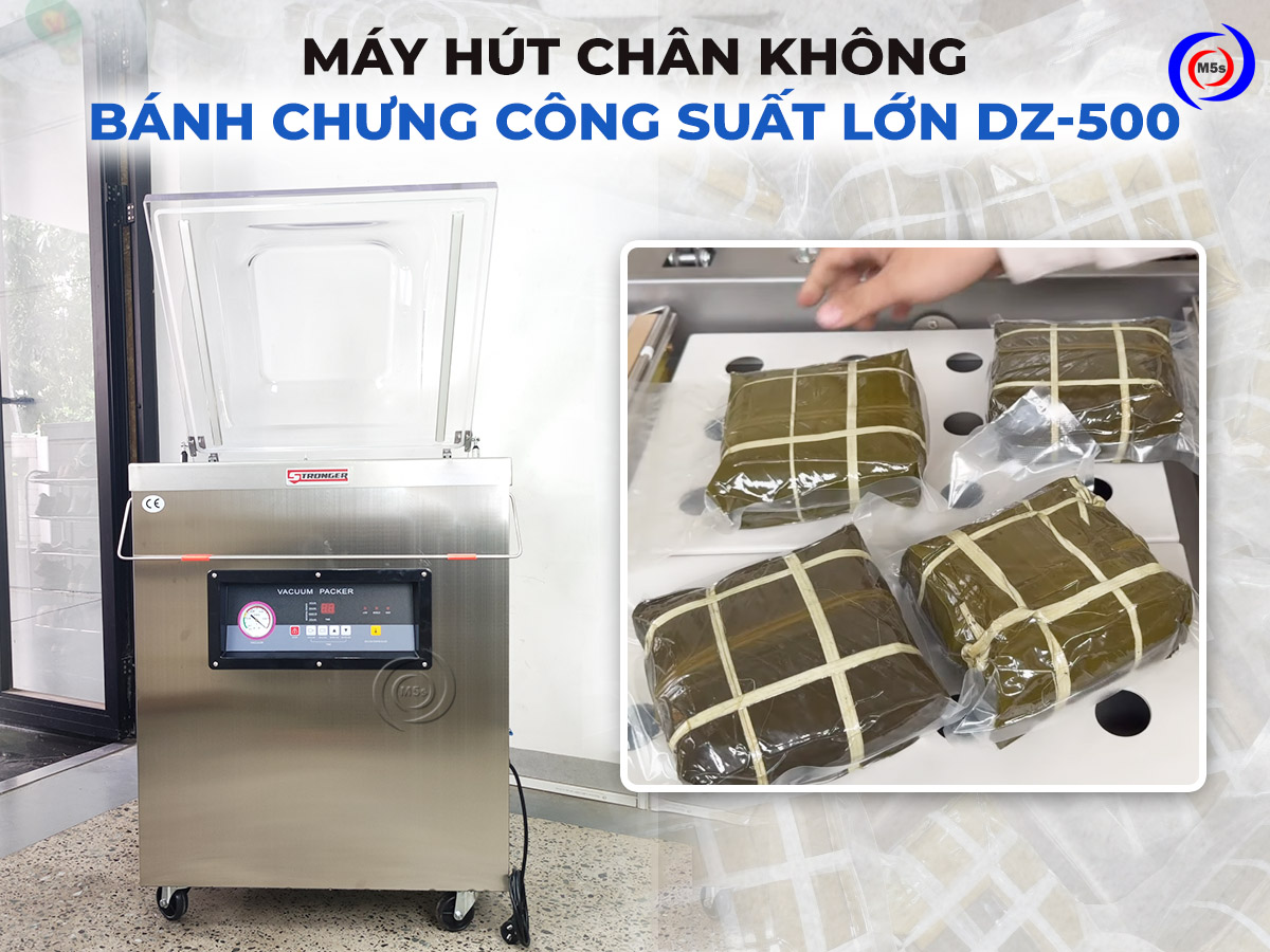 Máy hút chân không bánh chưng công suất lớn DZ-500 Máy hút chân không bánh chưng công suất lớn DZ-500