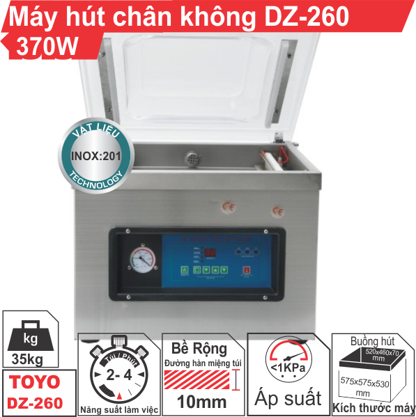 Máy hút chân không công nghiệp DZ-260 Máy hút chân không công nghiệp DZ-260