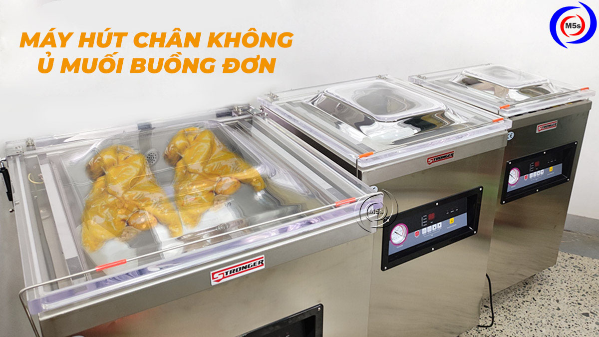 Máy đóng gói hút chân không gà ủ muối buồng đơn Máy đóng gói hút chân không gà ủ muối buồng đơn