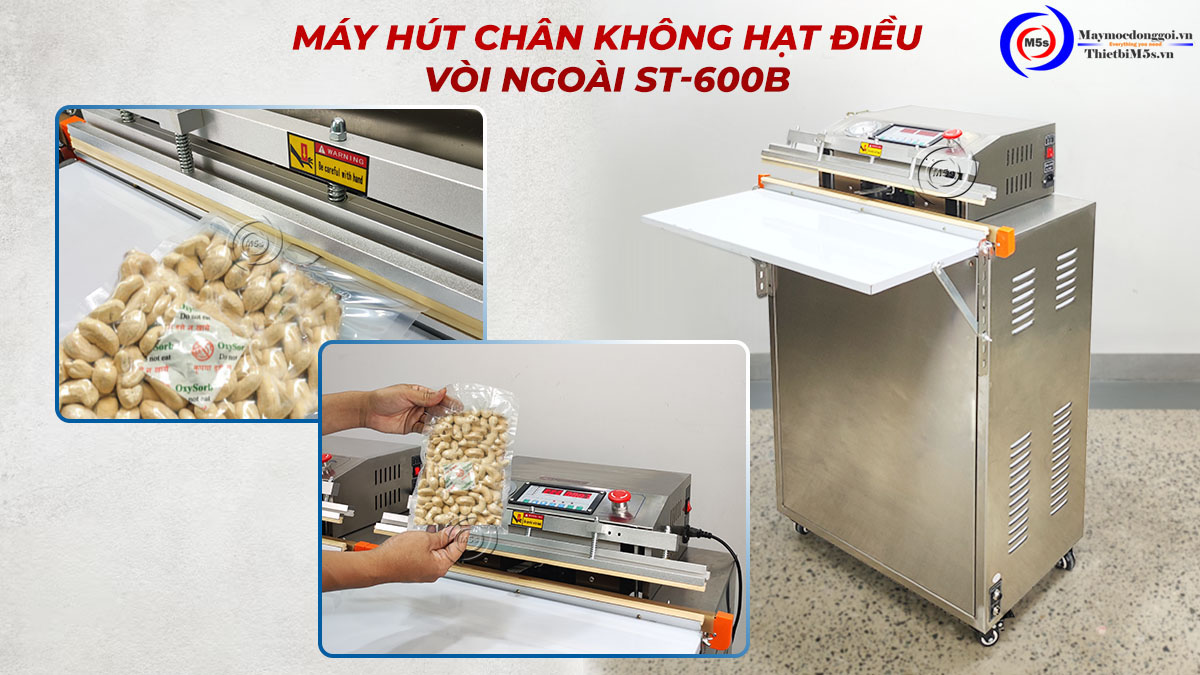 Máy hút chân không hạt điều vòi ngoài ST-600B Máy hút chân không hạt điều vòi ngoài ST-600B