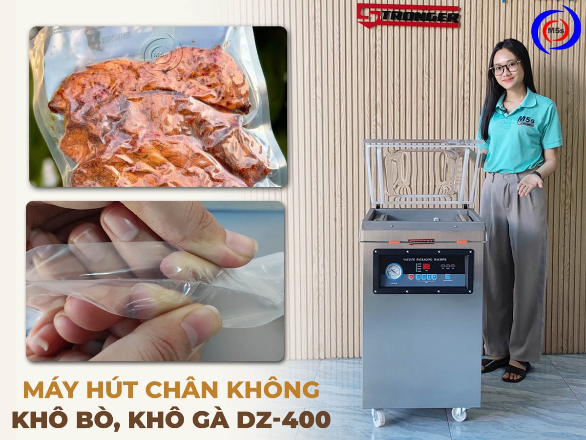 Máy hút khí chân không khô bò, khô gà DZ-400 Máy hút khí chân không khô bò, khô gà DZ-400