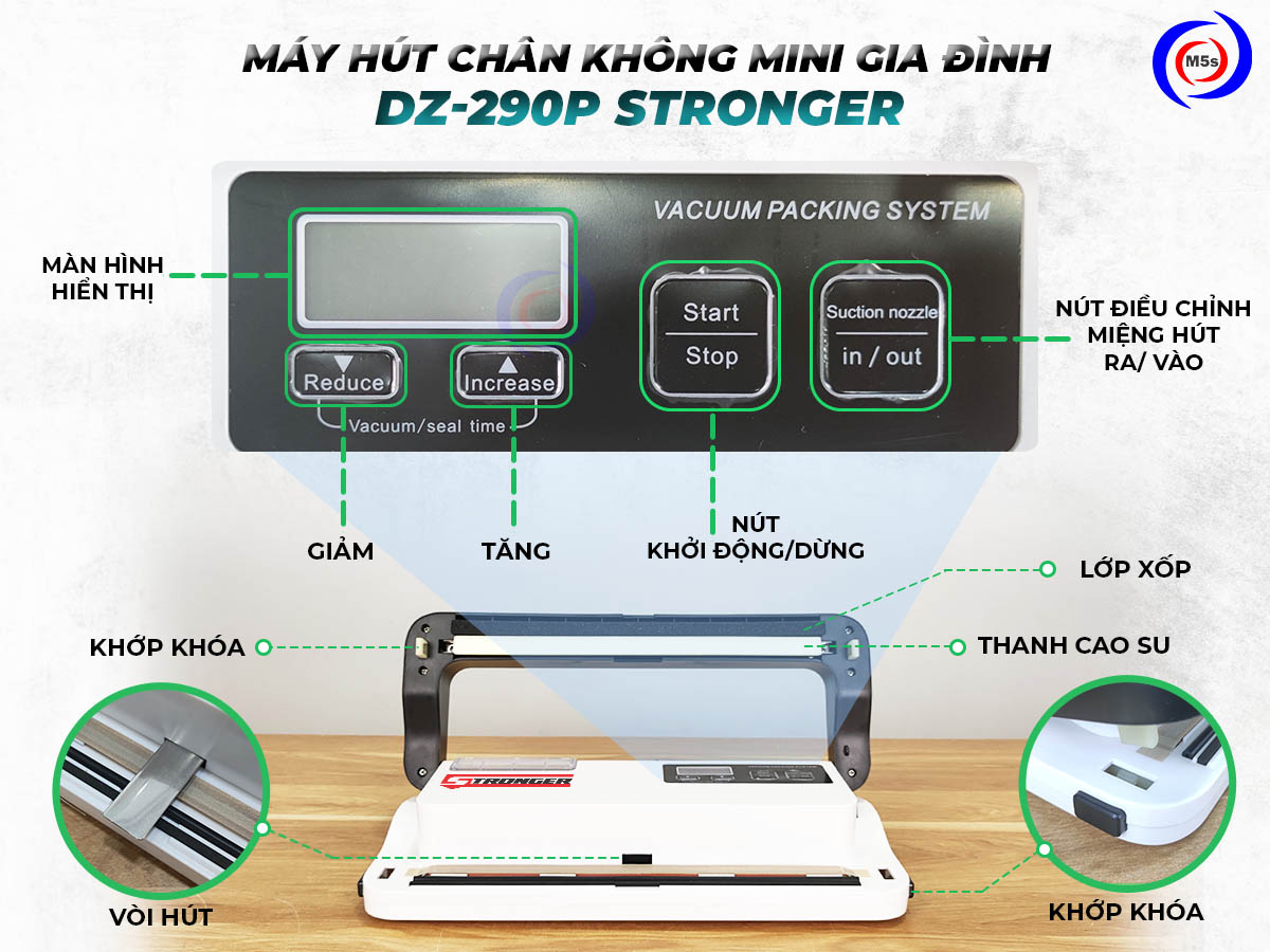 Máy hút chân không mini gia đình DZ-290P Máy hút chân không mini gia đình DZ-290P