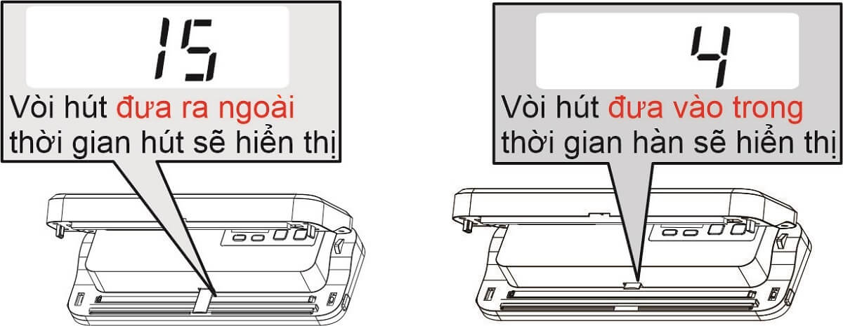 Hướng dẫn cài đặt thời gian máy hút chân không mini gia đình DZ-290P Hướng dẫn cài đặt thời gian máy hút chân không mini gia đình DZ-290P