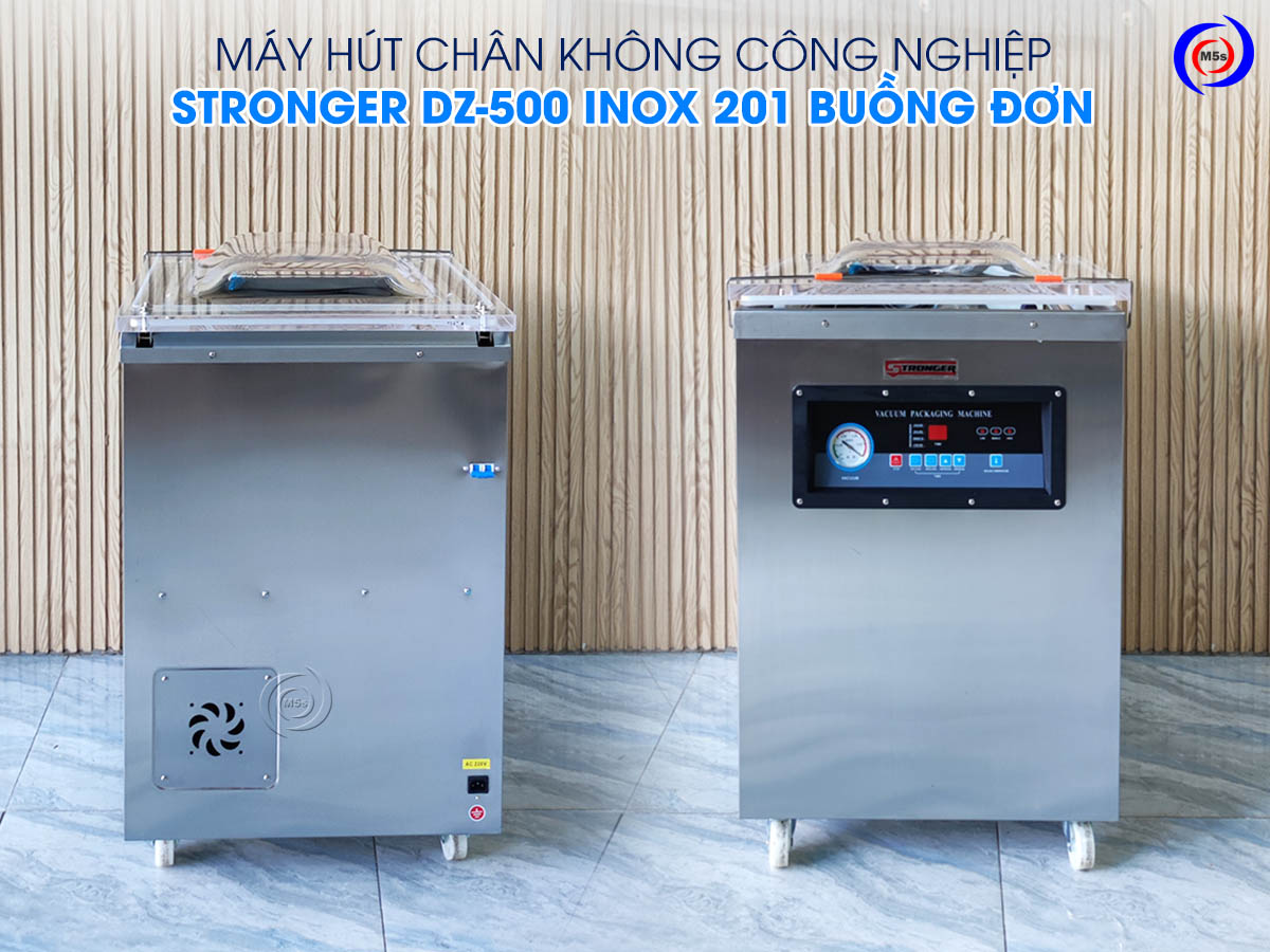 Máy hút chân không buồng đơn Stronger DZ-500 inox 201 Máy hút chân không buồng đơn Stronger DZ-500 inox 201