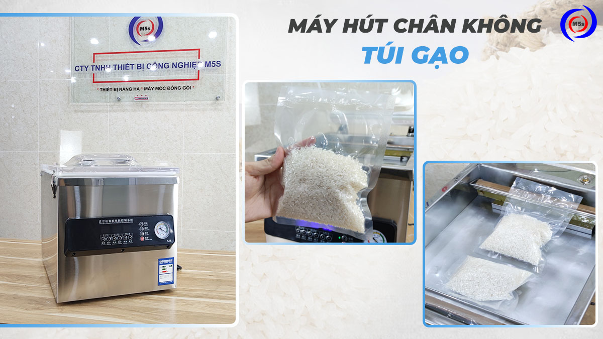 Máy hút chân không túi gạo Máy hút chân không túi gạo