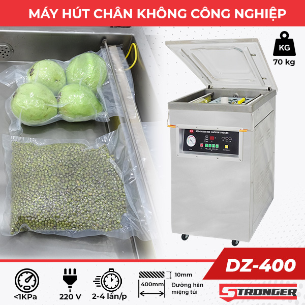 Máy hút chân không công nghiệp không kén túi DZ-400 Máy hút chân không công nghiệp không kén túi DZ-400