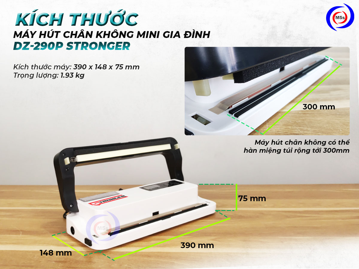 Máy hút chân không thực phẩm mini Stronger DZ-290P Máy hút chân không thực phẩm mini Stronger DZ-290P