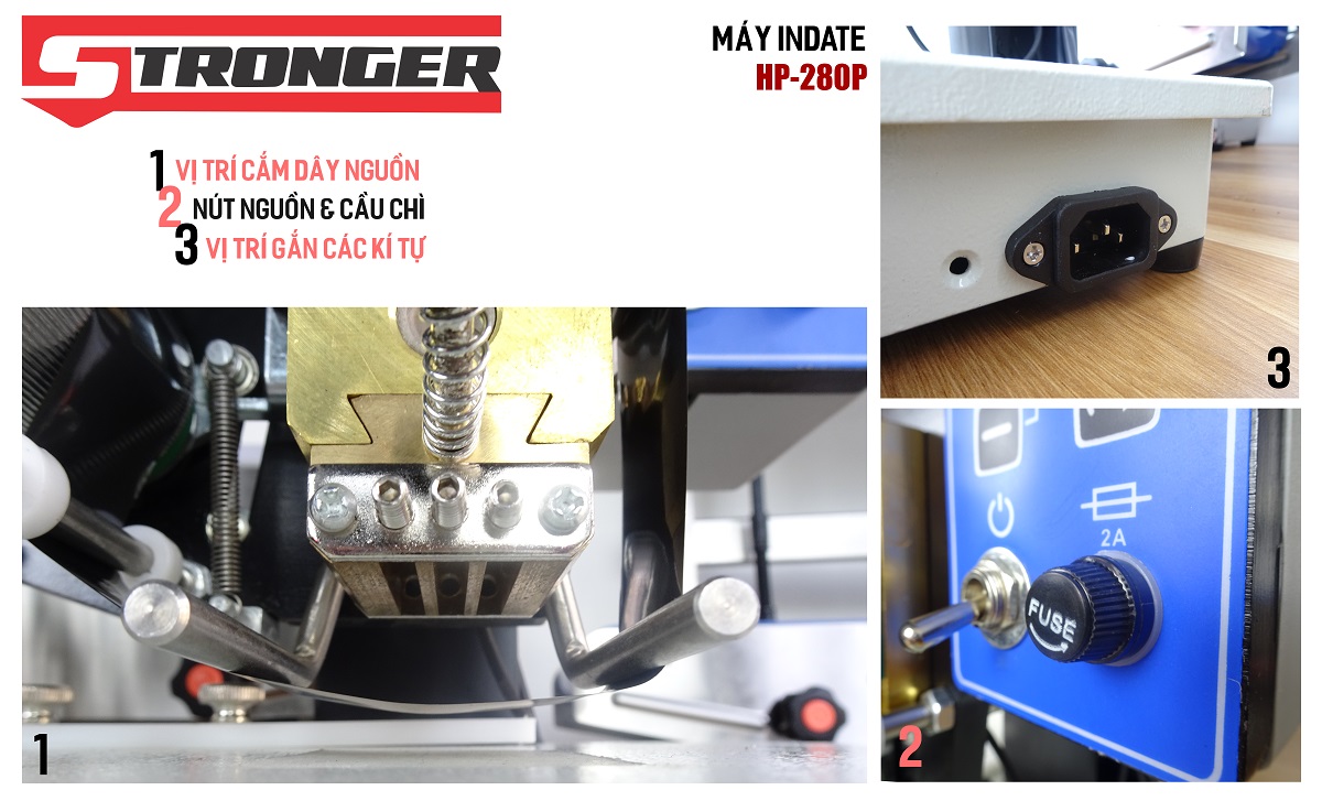 chi tiết máy in date tự động Stronger HP-280P chi tiết máy in date tự động Stronger HP-280P