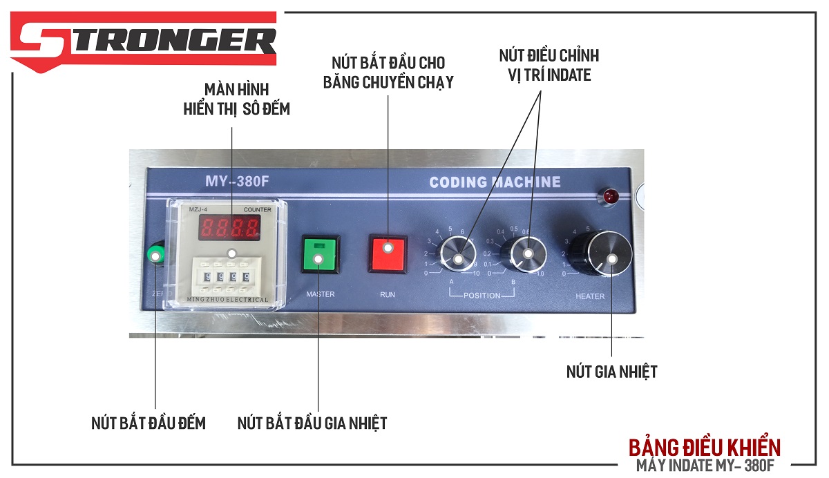 máy in date Máy in date tem nhãn tự động STRONGER MY-380F