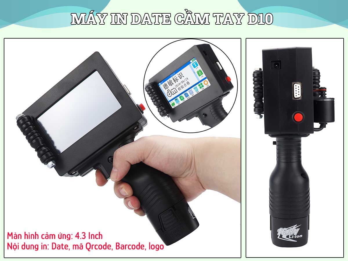 Máy in date cầm tay D10 Máy in date cầm tay D10