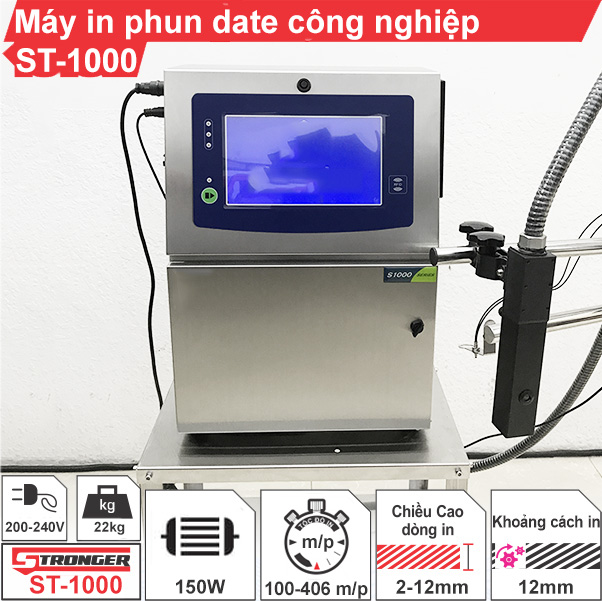 Máy in phun date công nghiệp ST-1000 Máy in phun date công nghiệp ST-1000