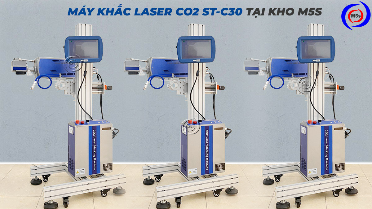 Máy khắc laser CO2 ST-C30 tại kho M5s Máy khắc laser CO2 ST-C30 tại kho M5s