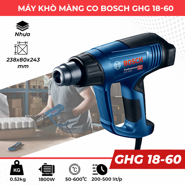 Máy co màng cầm tay bosch GHG 18-60