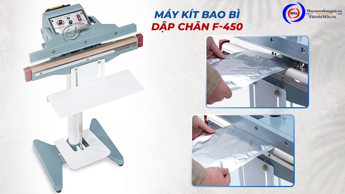 Máy kít bao bì dập chân F-450 Máy kít bao bì dập chân F-450