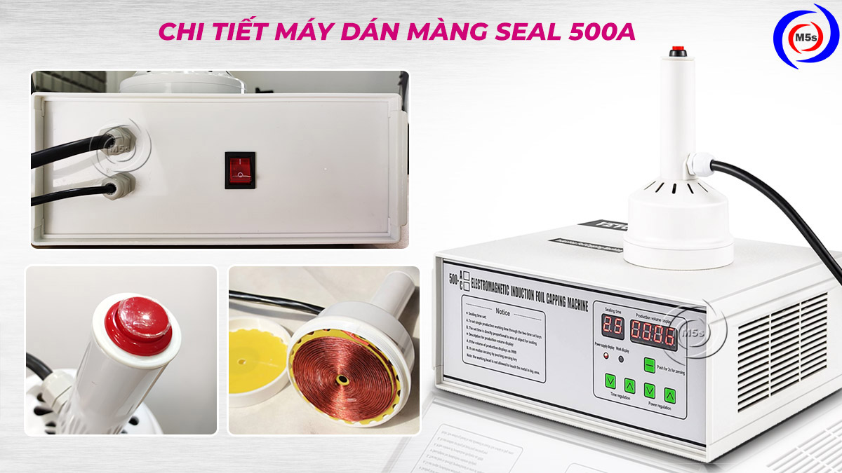 Chi tiết máy dán màng seal 500a Chi tiết máy dán màng seal 500a
