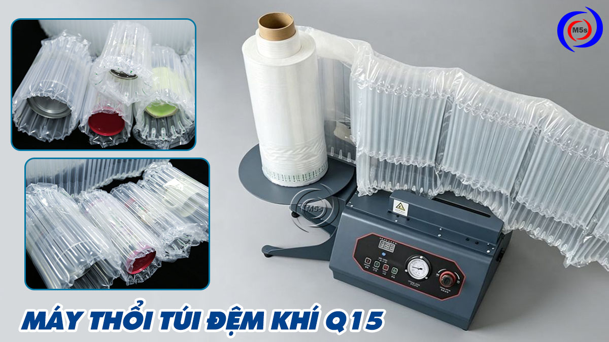 Máy thổi túi khí chống sốc dạng cột Q15 Máy thổi túi khí chống sốc dạng cột Q15