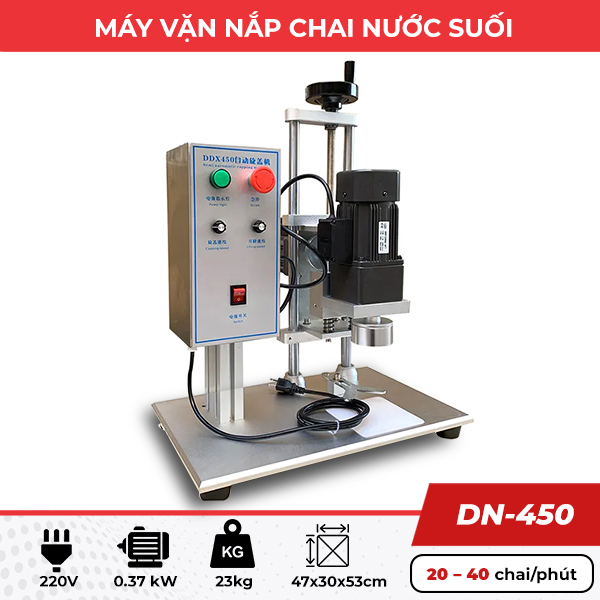 máy vặn nắp chai nước suối DN-450 máy vặn nắp chai nước suối DN-450