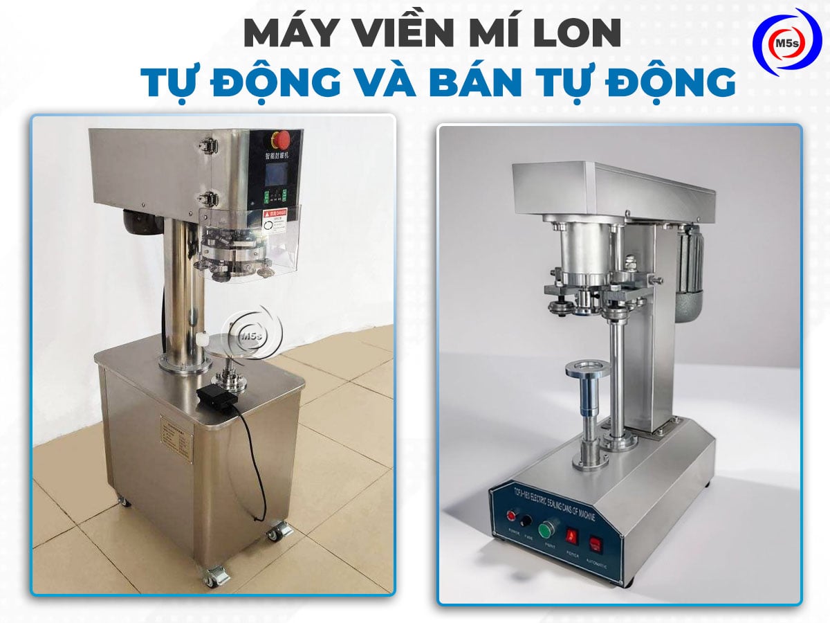 Máy viền mí lon tự động và bán tự động Máy viền mí lon tự động và bán tự động