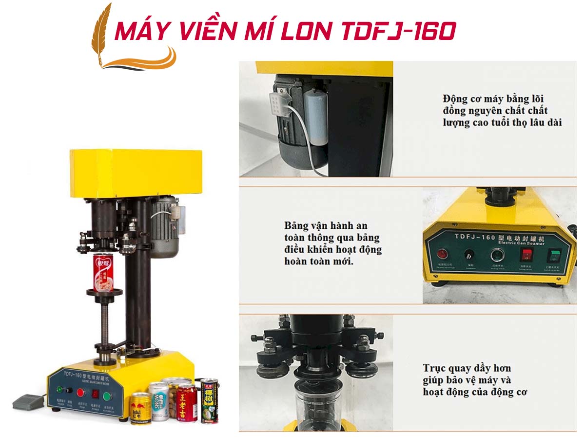 Máy viền mí lon bán tự động TDFJ-160 Sơn tĩnh điện Máy viền mí lon bán tự động TDFJ-160 Sơn tĩnh điện