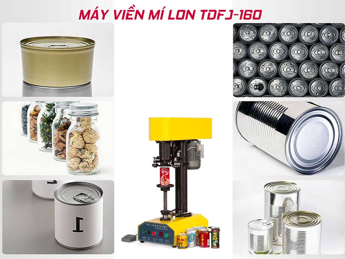 Máy viền mí lon bán tự động TDFJ-160 Sơn tĩnh điện Máy viền mí lon bán tự động TDFJ-160 Sơn tĩnh điện