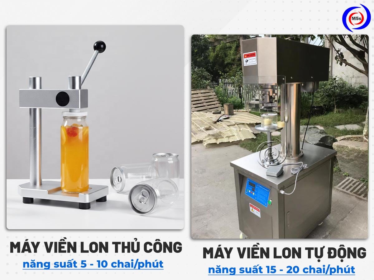 Máy viền mí lon thủ công và tự động Máy viền mí lon thủ công và tự động
