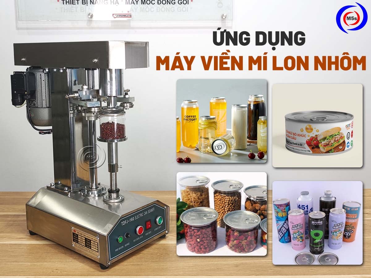 Ứng dụng của máy viền mí lon nhôm Ứng dụng của máy viền mí lon nhôm