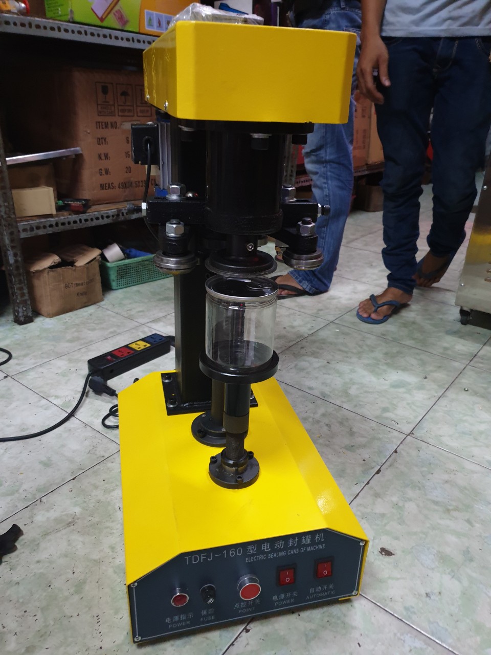 Máy viền mí lon Máy viền mí lon bán tự động TDFJ-160 Sơn tĩnh điện