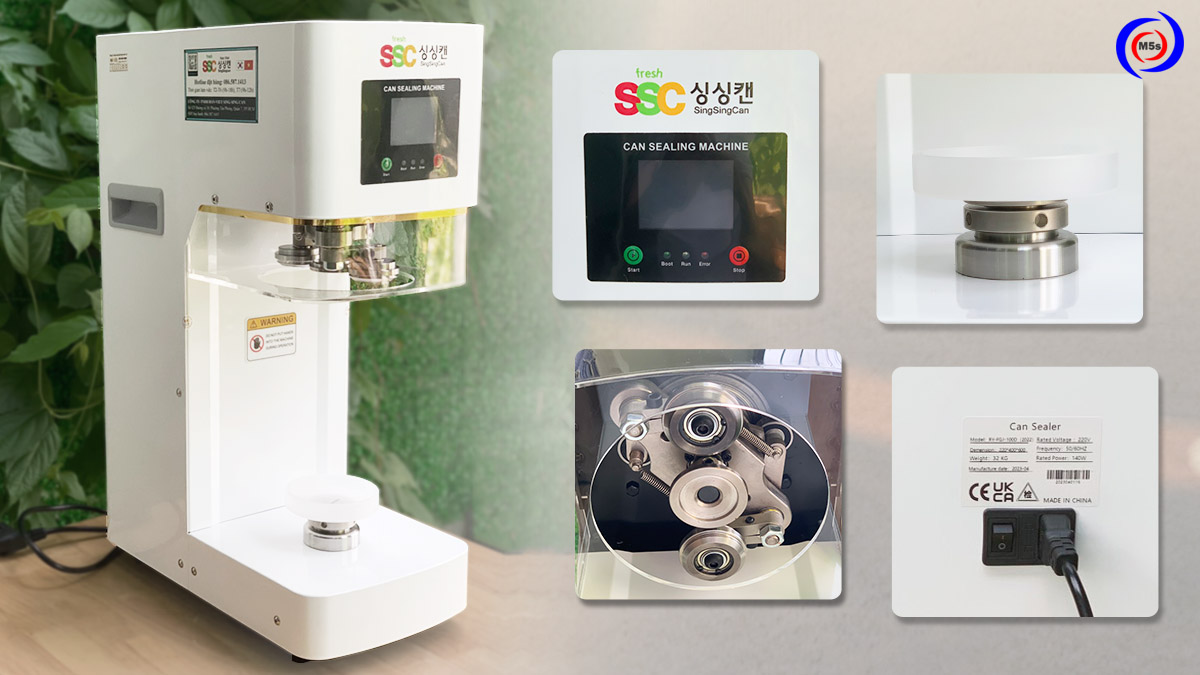 máy viền mí nắp lon trà sữa ST-100D máy viền mí nắp lon trà sữa ST-100D