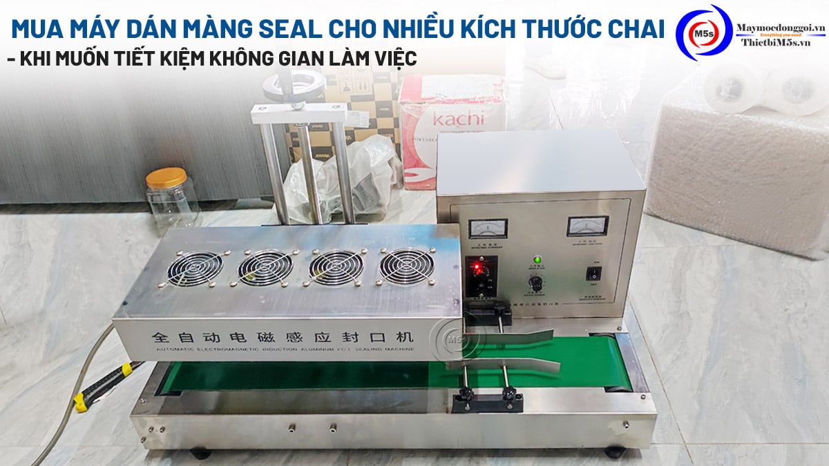 Mua máy dán màng seal cho nhiều kích thước chai lọ Mua máy dán màng seal cho nhiều kích thước chai lọ