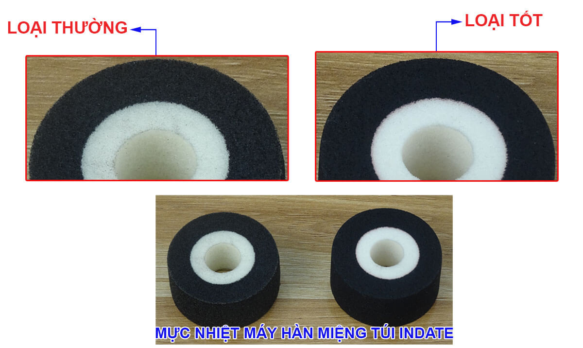 So sánh mực nhiệt cho máy hàn miệng túi liên tục loại tốt với loại thường So sánh mực nhiệt cho máy hàn miệng túi liên tục loại tốt với loại thường