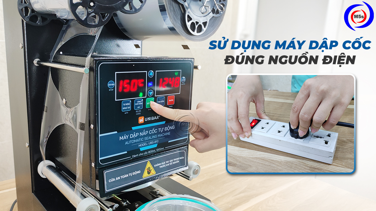 Sử dụng đúng nguồn điện máy dập cốc Sử dụng đúng nguồn điện máy dập cốc