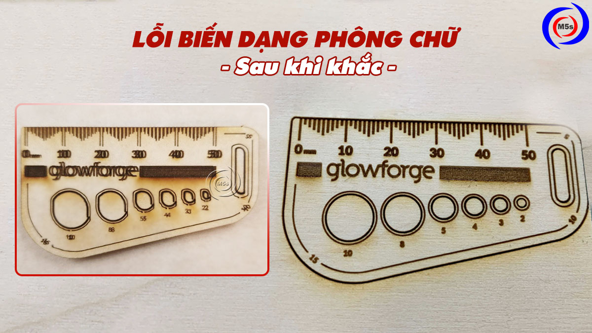 Lỗi biến dạng phông chữ sau khi khắc Lỗi biến dạng phông chữ sau khi khắc