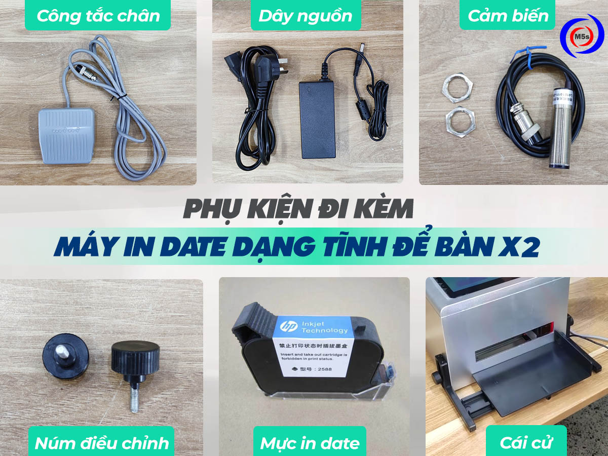 Phụ kiện đi kèm khi mua máy in date X2 Phụ kiện đi kèm khi mua máy in date X2