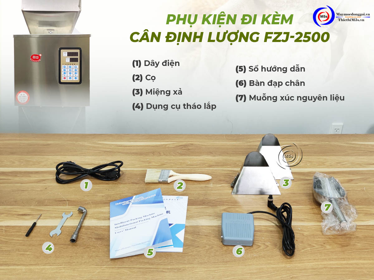 Phụ kiện máy cân định lượng 2500g Phụ kiện máy cân định lượng 2500g