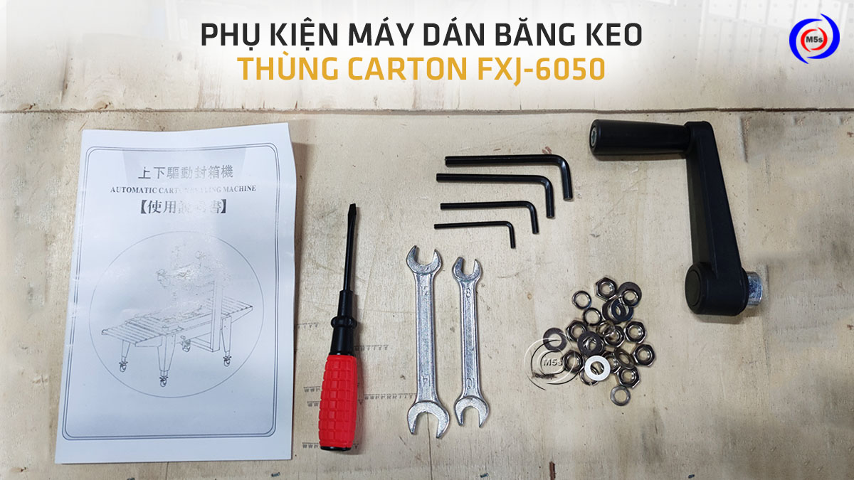 Bộ phụ kiện đi kèm khi mua máy dán thùng fxj-6050 Bộ phụ kiện đi kèm khi mua máy dán thùng fxj-6050