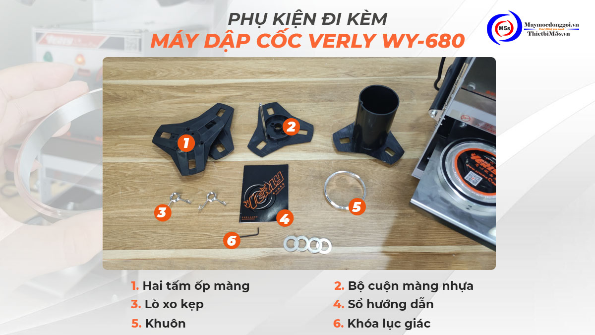 Phụ kiện máy dập cốc bán tự động Verly WY-680 Phụ kiện máy dập cốc bán tự động Verly WY-680