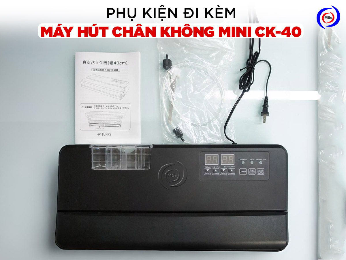 Phụ kiện đi kèm của máy hút chân không mini CK-40 Phụ kiện đi kèm của máy hút chân không mini CK-40