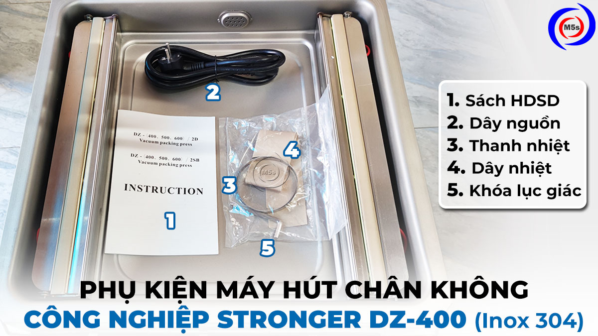 Bộ phụ kiện của máy hút chân không DZ-400 inox 304 Bộ phụ kiện của máy hút chân không DZ-400 inox 304