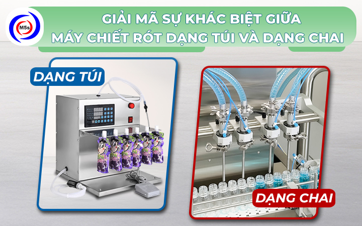 so sánh máy chiết rót dạng túi và dạng chai so sánh máy chiết rót dạng túi và dạng chai