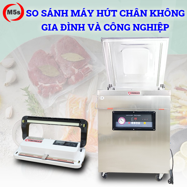 So sánh máy hút chân không gia đình và công nghiệp So sánh máy hút chân không gia đình và công nghiệp