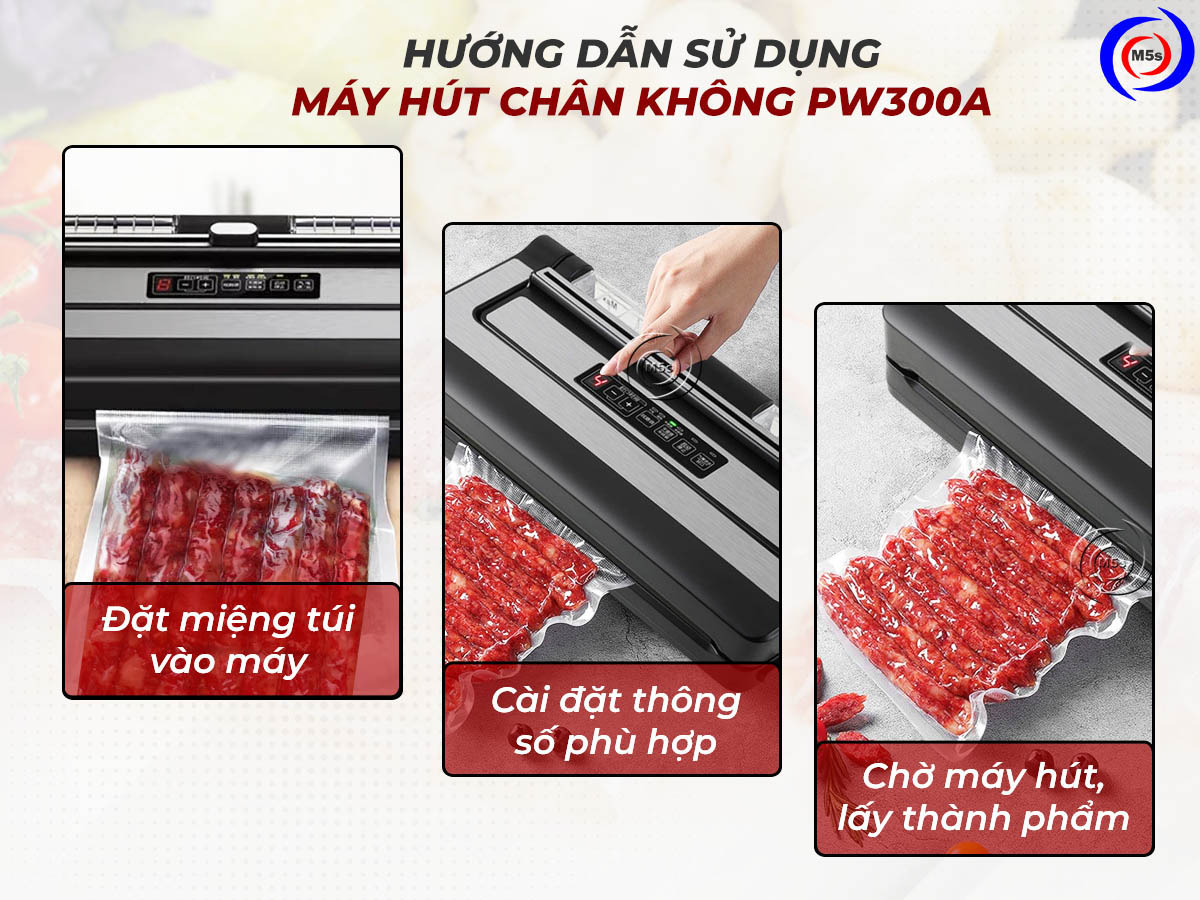 Sử dụng máy hút khí chân không mini PW300A Sử dụng máy hút khí chân không mini PW300A
