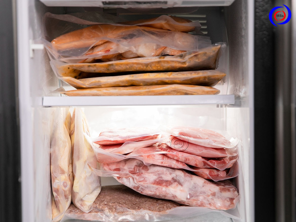 thực phẩm hút chân không xếp gọn vào tủ đông thực phẩm hút chân không xếp gọn vào tủ đông