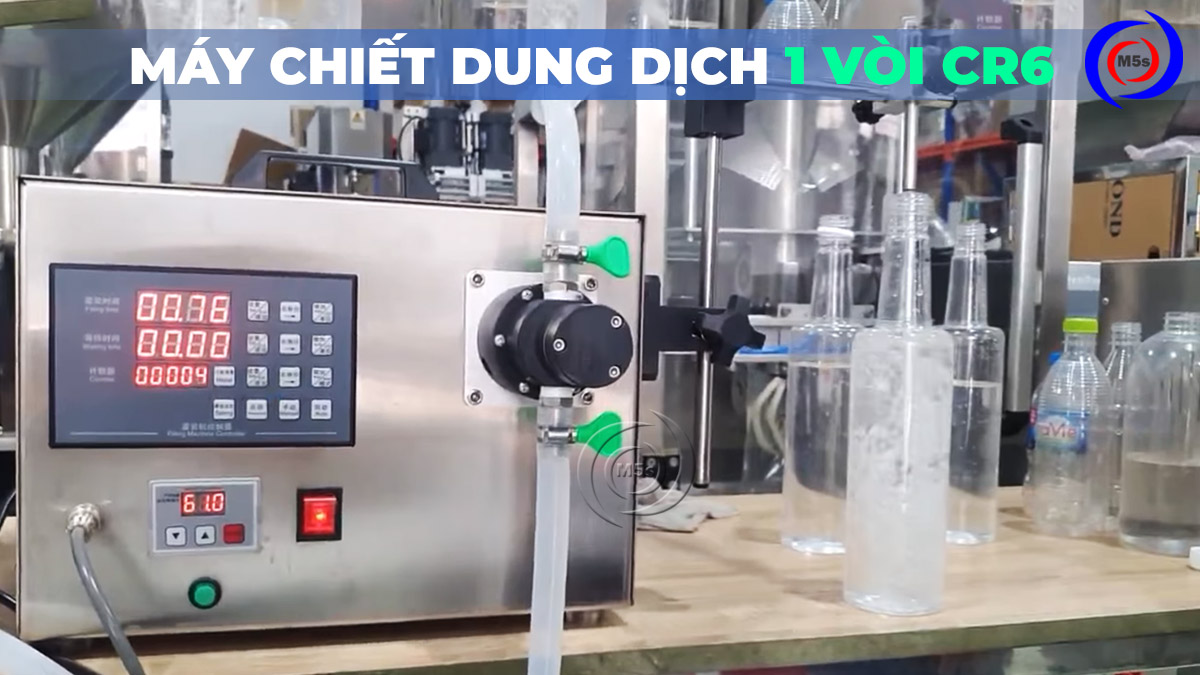 máy chiết rót chất lỏng 1 vòi CR6 máy chiết rót chất lỏng 1 vòi CR6