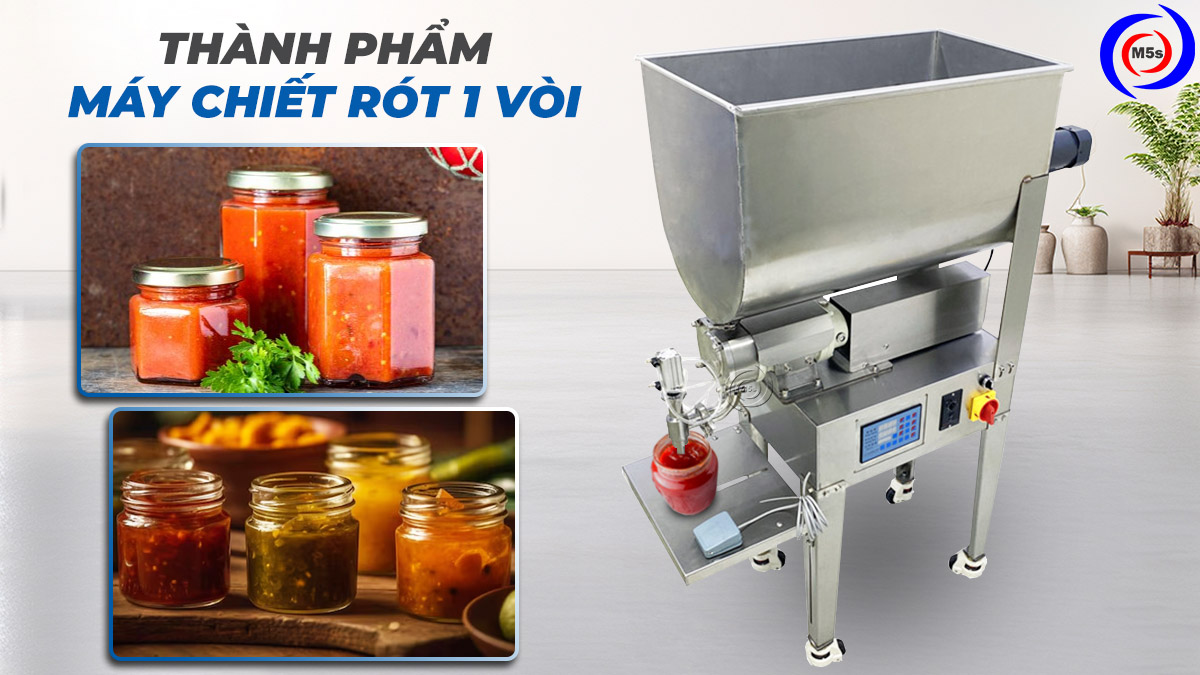 Thành phẩm của máy chiết rót 1 vòi động cơ Servo CR12 Thành phẩm của máy chiết rót 1 vòi động cơ Servo CR12