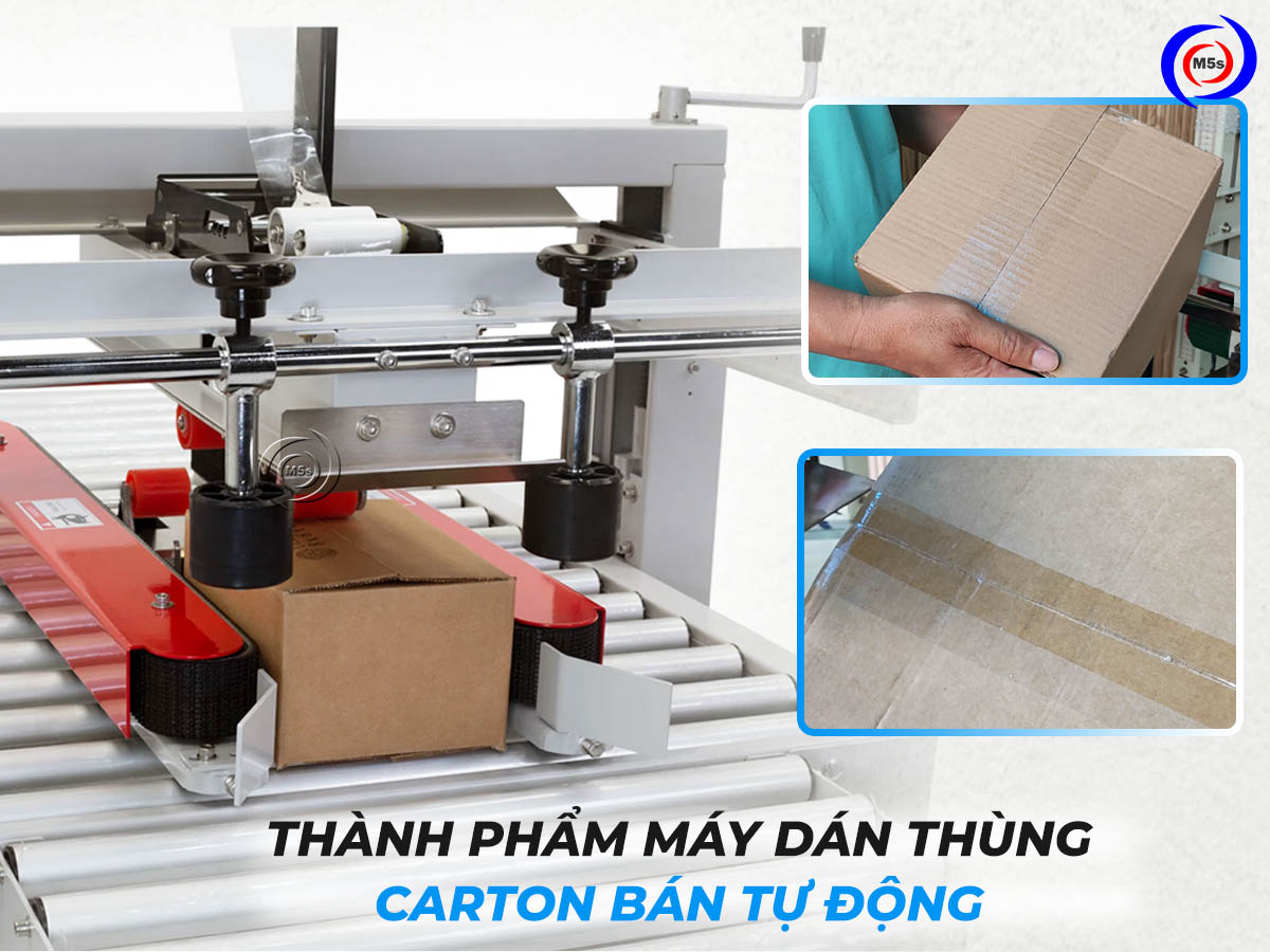 Thành phẩm máy dán thùng carton tự động Thành phẩm máy dán thùng carton tự động