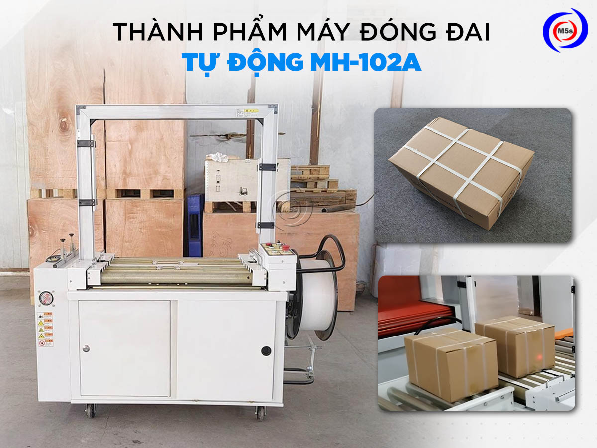 Thành phẩm của máy siết đai thùng MH-102A Thành phẩm của máy siết đai thùng MH-102A