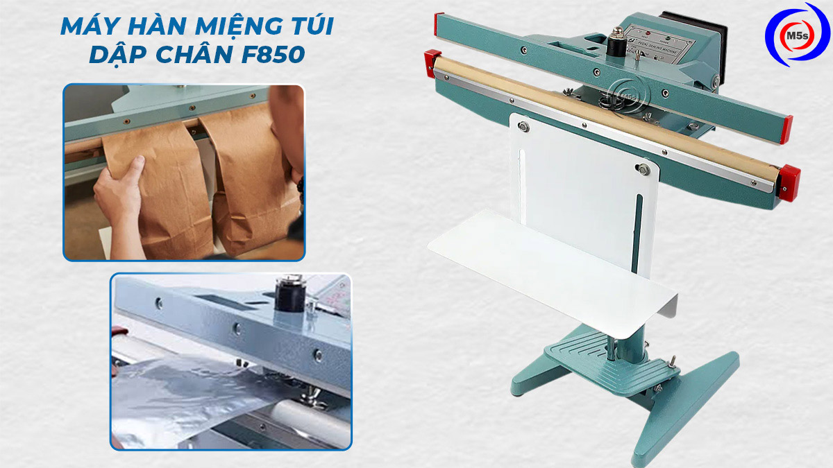 Máy hàn miệng túi dập chân F850 Máy hàn miệng túi dập chân F850